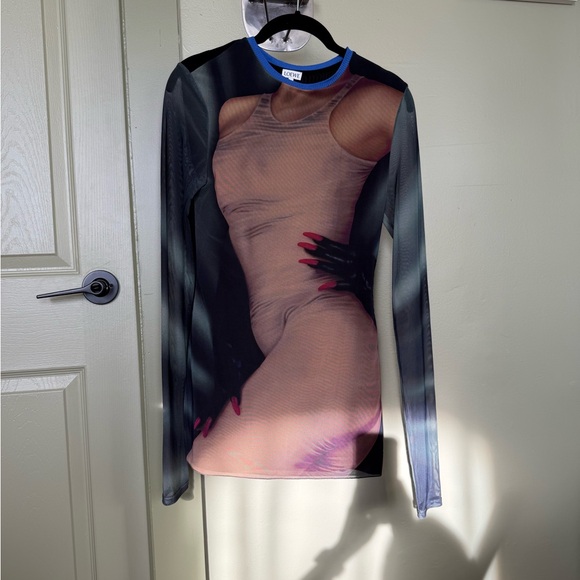 Loewe Printed mesh trompe l’oeil long-sleeved top - Picture 6 of 9